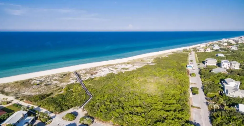 Aerial photo of Inlet Beach Regional Beach Access in Walton County Florida