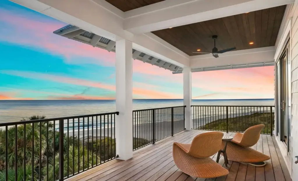 Seagrove Beach Gulf Front Home - Living on 30A Florida Sunset Photo from Seagrove Beach Gulf Front Home.