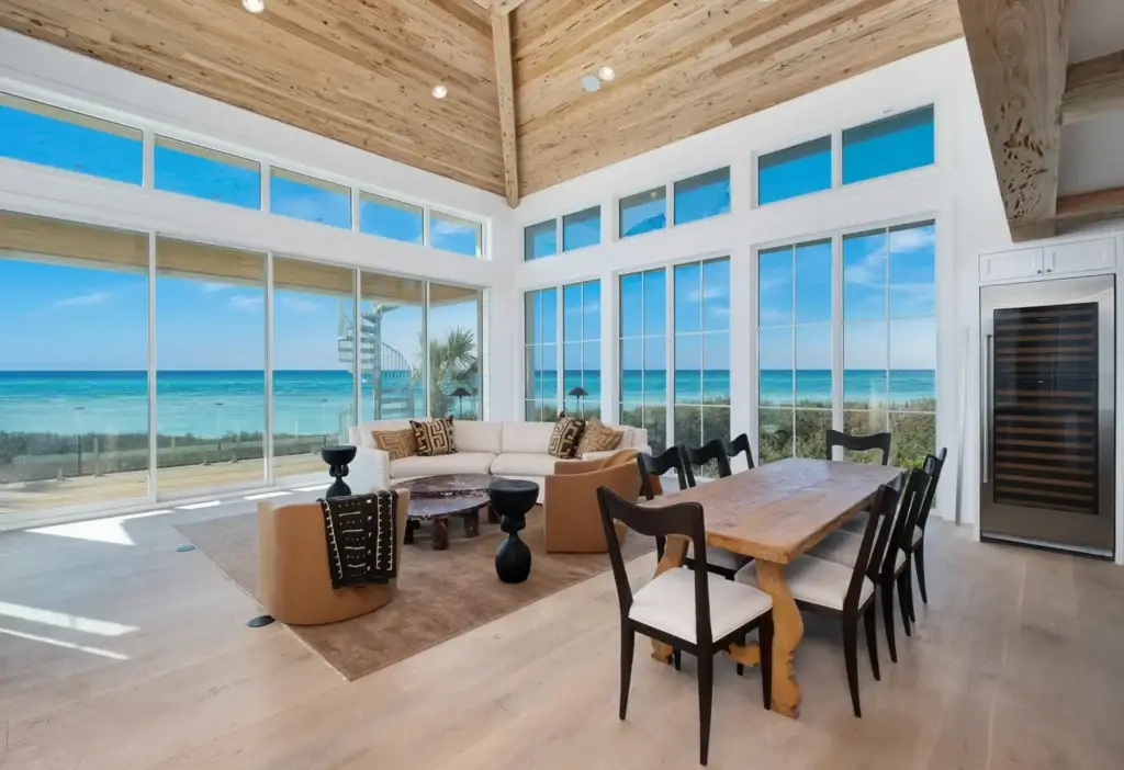 Interior photo of gulf front beach home with strong rental income potential.