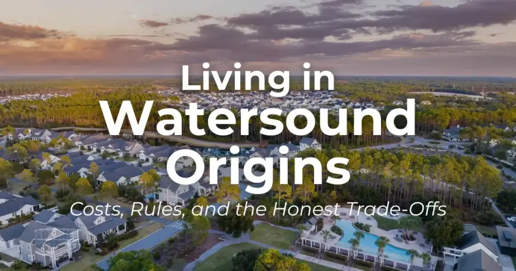 Aerial View of the Resort-style pool at the Village Commons in Watersound Origins on 30A